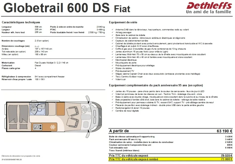 Fourgon aménagé - Dethleffs - GLOBETRAIL 600 DS - 2026