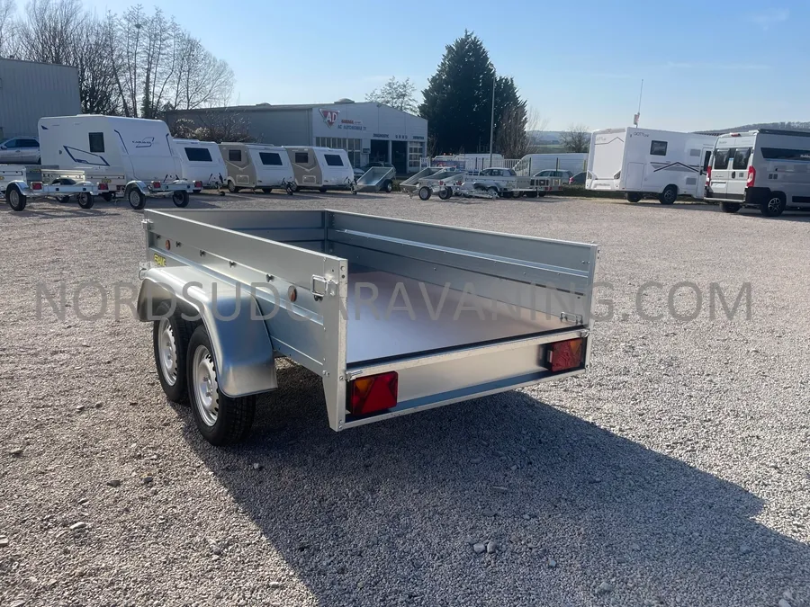 Remorque - Franc - REMORQUE 2.50M FOND BOIS DOUBLE ESSIEU - 2025
