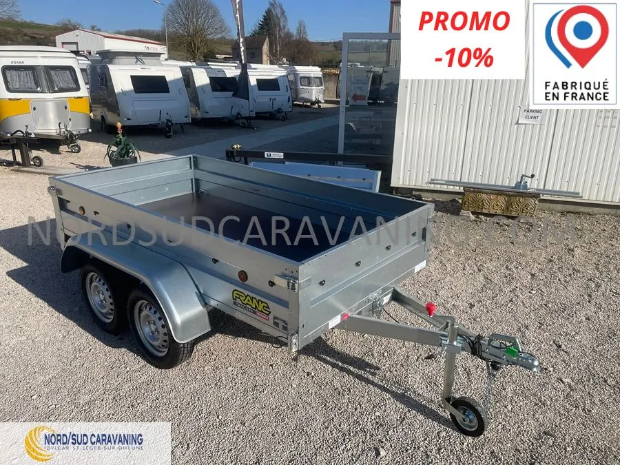 Remorque - Franc - REMORQUE 2.50M FOND BOIS DOUBLE ESSIEU - 2025
