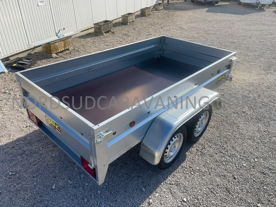 REMORQUE 2.50M FOND BOIS DOUBLE ESSIEU 